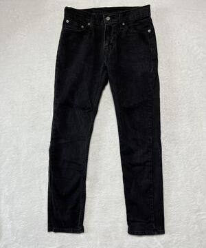 Levis 511 Jeans Mens 29x30 Black Slim Fit Stretch Denim Tapered Leg Pants